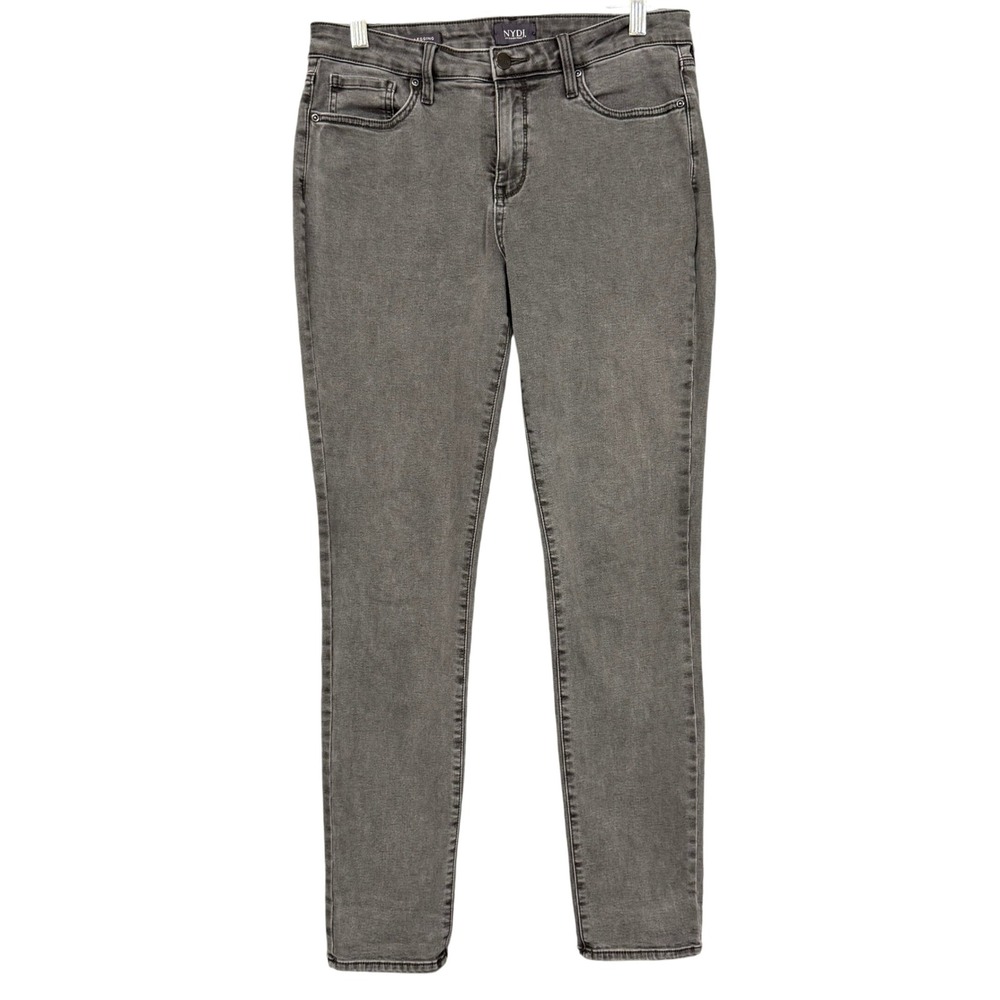 NYDJ Jeans Womens 8 Grey Alina Legging Skinny Lift Tuck Stretch Denim MBNQLS2402